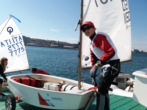 Jakob Znideric bei der "Barcolana Young"